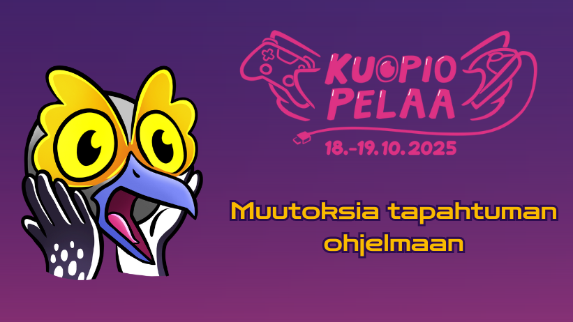 Muutoksia Kuopio Pelaa -tapahtuman ohjelmaan